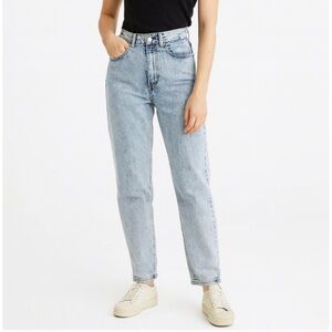 ASOS jeans high waist straight leg acid/stone washed denim pants SZ 26"X36"